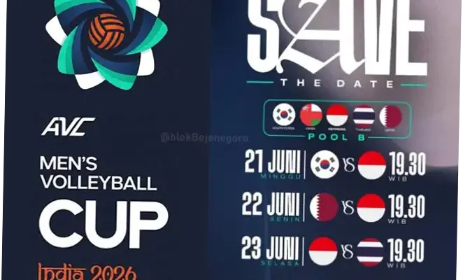 AVC Men's Cup 2026: Indonesia Tumbang 0-3 dari Korea Selatan