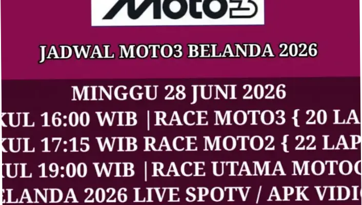 Jadwal Moto3 Belanda 2026: Veda Ega Pratama Siap Tantang Pebalap Dunia