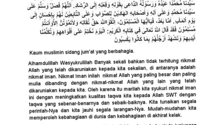 Khutbah Jumat di Bulan Muharram: Memperingati Tahun Baru Hijriyah dengan Penuh Makna