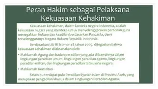 Hakim dan Peranannya dalam Sistem Peradilan di Indonesia