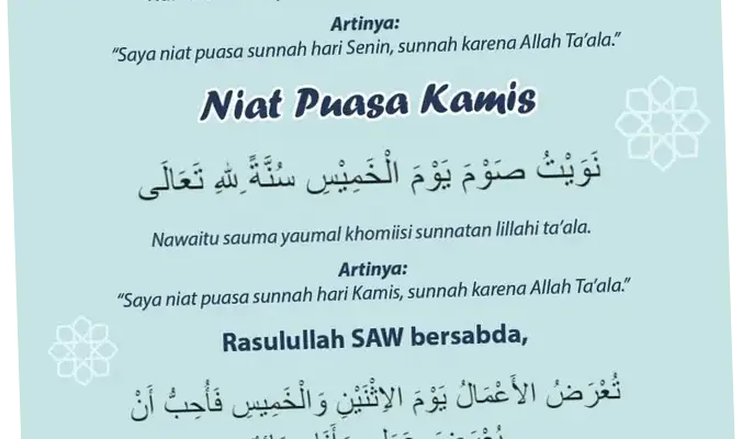 Niat Puasa Senin Kamis: Panduan Lengkap dan Keutamaannya