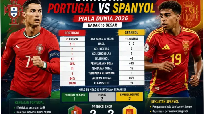 Portugal vs Spanyol: Analisis Statistik dan Prediksi Misi Balas Dendam La Roja